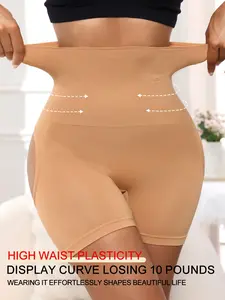 High Waist Seamless Shaping Underwear, Tummy Control Design, Women's Body Shaper Panties, Flat Belly Effect, Butt Lifting Slimming Pants