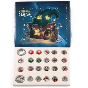 Christmas countdown calendar Countdown blind box surprise bracelet string DIY Christmas gift accessories