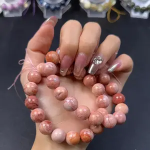 $30--open basket_pink agate bracelet