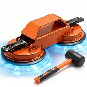 Floor Gap Fixer Tool Heavy Duty Repair Kit 45? Striking Surface Dual Suction Cup with Rubber Mallet for Laminate Vinyl SPC Flooring