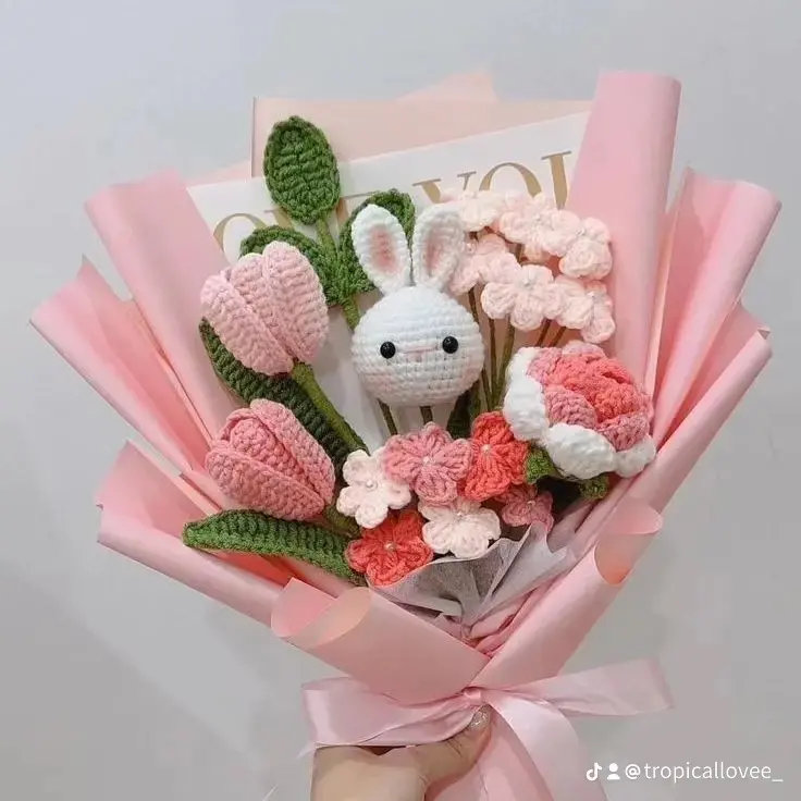 Pink bunny bouquet