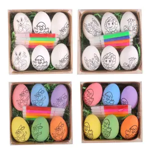 Hot Selling Easter DIY Hand-Painted Eggs 2026 Cartoon Little Rabbit Eggs, Craft Gift, Kids' Art Project, Fun Activity, DIY Painting Supplies, Art Painting Kit