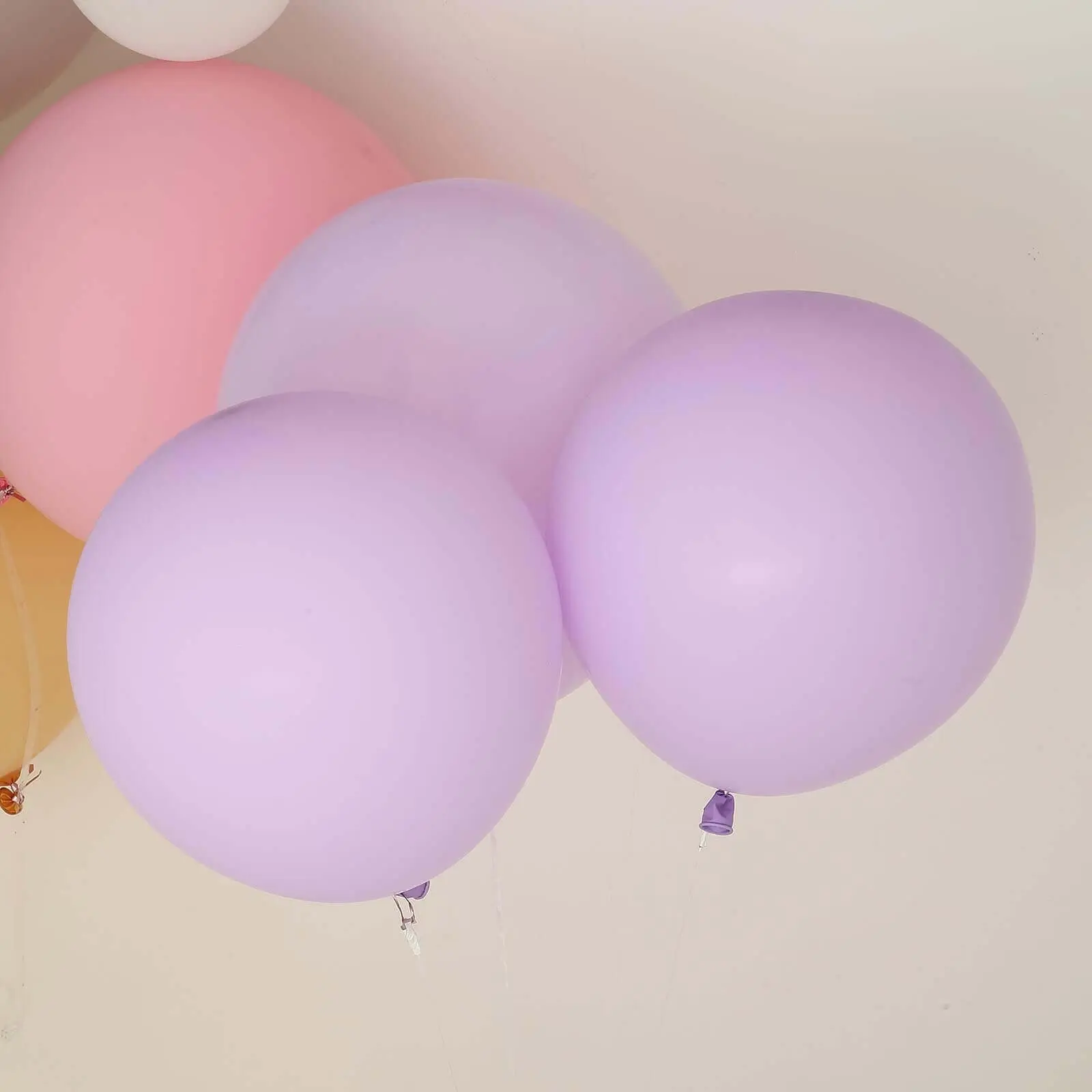10-Pack 18-in Matte Pastel Lavender Lilac Latex Balloons, Helium or Air Fill, Birthday Party Decorations, Wedding Hanging Decor, Baby Shower Supplies, Choking Hazard Balloon, Balloon Decor