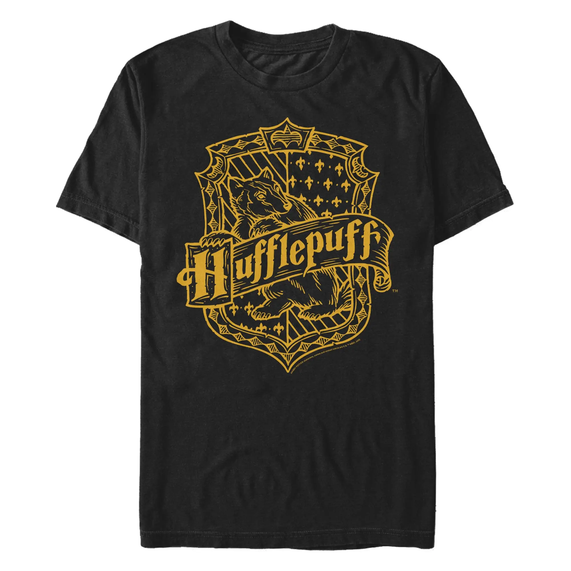 Men's Harry Potter Hufflepuff Lined Crest T-Shirt
