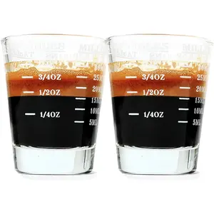 Shot Glass Measuring Cup Non Fading Bar Bartender Accessories Jigger for Bartending Tablespoon Measuring Spoon (2, White)