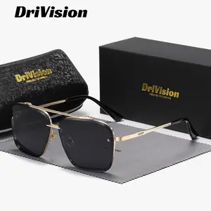 Drivision Unisex Fashion Rimless Premium Craftsmanship Sunglasses Outdoor Activities Square Frame UV400