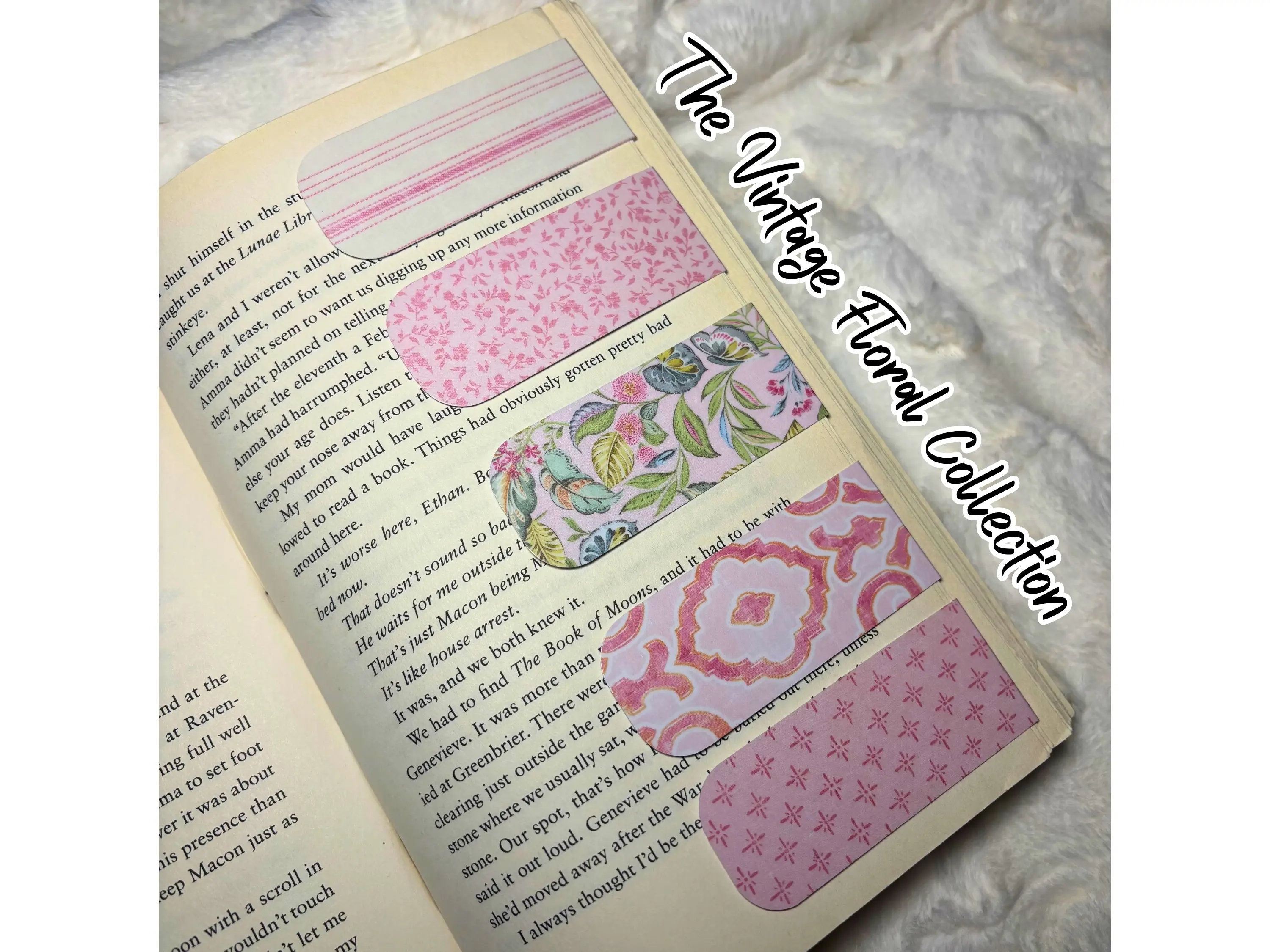 Vintage Floral Magnetic Bookmark – Pastel Aesthetic | 20 Unique Designs | Glossy, Double-Sided, Sold Individually