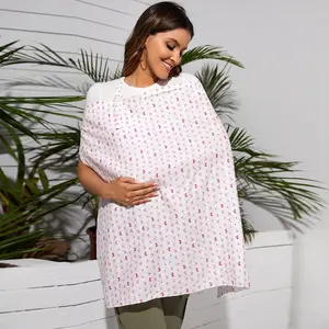 Women's Butterfly Print Nursing Towel, Lightweight Breathable Design, Perfect Maternity Wear, Daily Essential Gift for Mothers