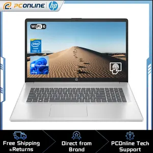 HP 17.3" Touchscreen Laptop, 8-Cores Intel Core i3-N305, DDR4, eMMC + SSD, Numeric Keypad, Webcam, HDMI, Wi-Fi 6, Windows 11 Home, Silver