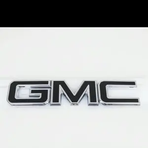 GMC Sierra Tailgate Letter Logo Emblem Adhesive Nameplate OEM Chrome Black  for 14-19 Models