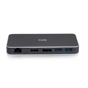 C2G USB-C 7-in-1 Dual Display MST Docking Station with HDMI, DisplayPort, Ethernet, USB, and Power Delivery up to 100W - 4K 60Hz
