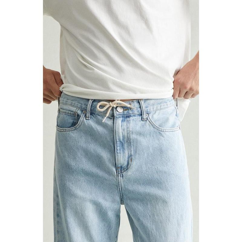 Pacsun Men's Blake Extreme Baggy Jeans Drawstring Light Indigo