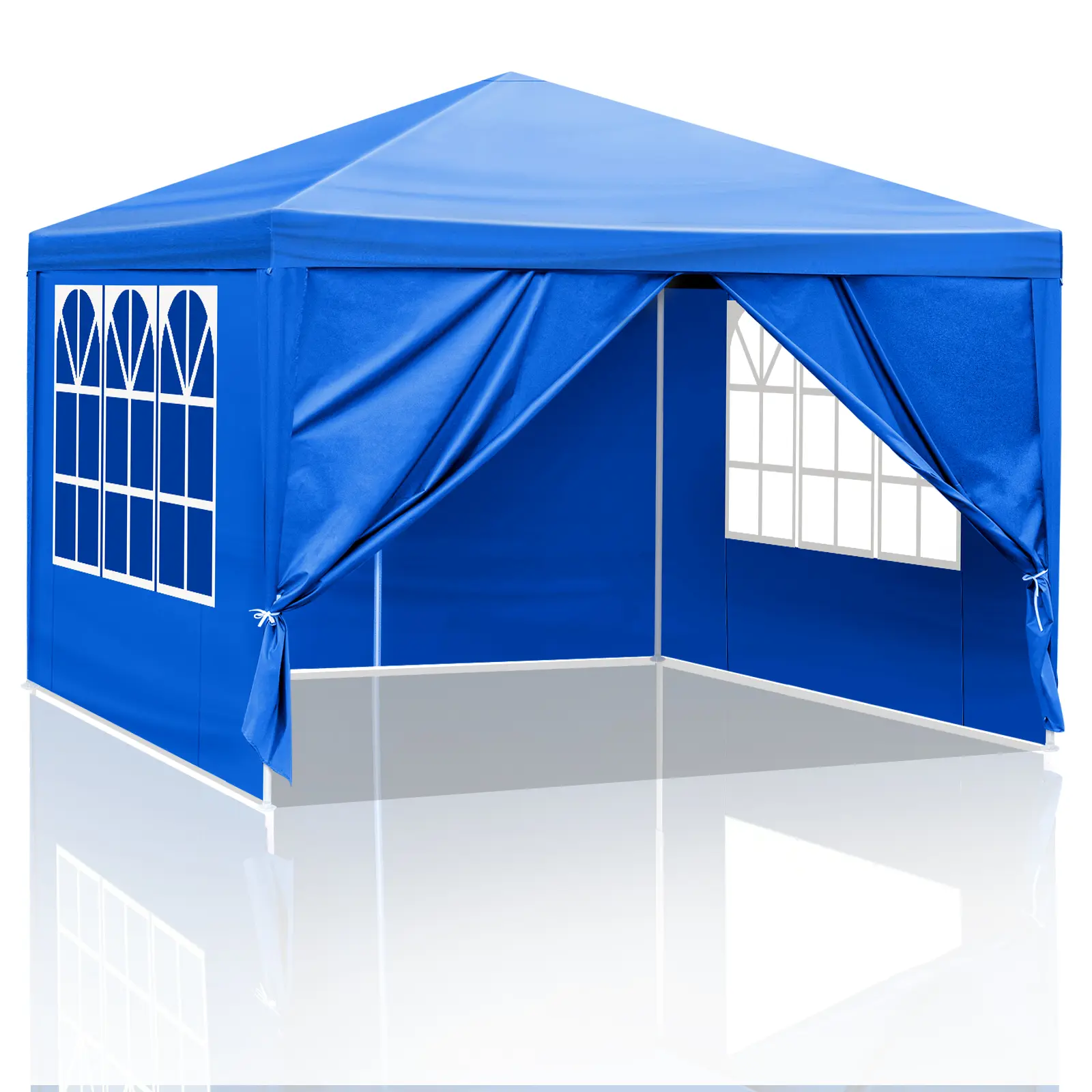 10'x10' Adjustable Waterproof Gazebo - Specialty Kitchen Outdoor Event Shelter, Backyard Patio Tent for Wedding, Graduation, Flea Market, Comfortable and Enjoyable BBQ Shelter Canopy, Easy Setup
