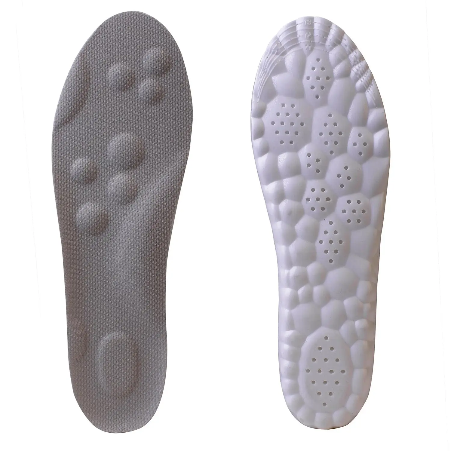 4D Cloud Technology Super Soft Comfort Insoles - U-Shape Memory Foam, Cloud Feeling, Sports Memory Foam (Gray)