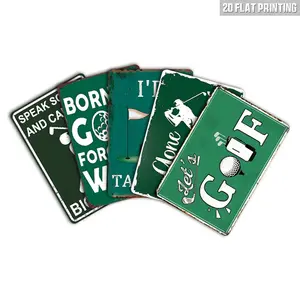 2D Flat, 5pcs, Ball Sports Golf Tin Plaque, Vintage Wall Decoration, Golf Sports Metal Sign, Golf Course Decoration, s Room Bedroom Decoration Sign, Gifts, Ball Sports Lovers Items8*12inches, for Cave Decor, Retro Wall Plaque, Classic Sports