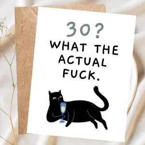 30th Birthday Card Funny Birthday Card 30th Snarky Birthday Card 30 Milestone Birthday Card, 30th Birthday Gift for Men Rude 30th Joke Pun