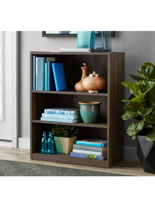 Mainstays 3-Shelf Bookcase with Adjustable Shelves