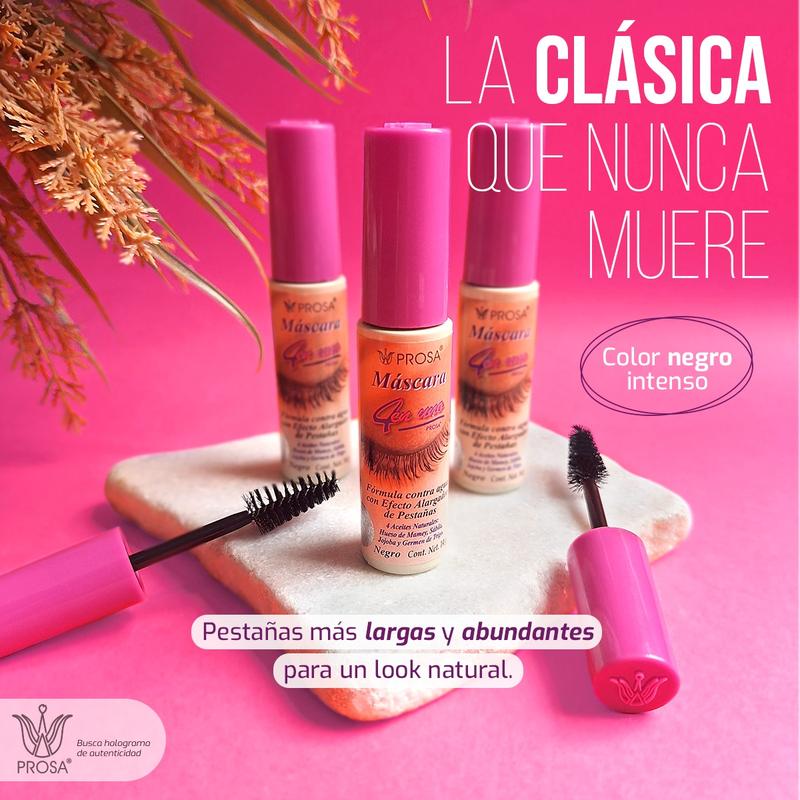 Prosa Mascara 4 in 1, Formula to Extend and Give Volume - Lengthen, Volumize and Strengthen Eyelashes - (0.42oz/12gr)