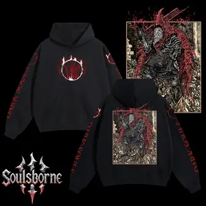 [Soulsborne Style] Vintage Grim Style Slave Knight Gael - Dark souls Unisex Hoodie, Soulsborne Gaming Apparel, Game Shirt, Video Game Clothes, Boy Merch, Gift For Him, Gift For Her, Soulslike Streetwear