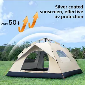 Tent Outdoor Portable Fully Automatic Camping 3-4 Person Thickened Rainproof Outdoor Fully Automatic Tent outdoor  camping  tent