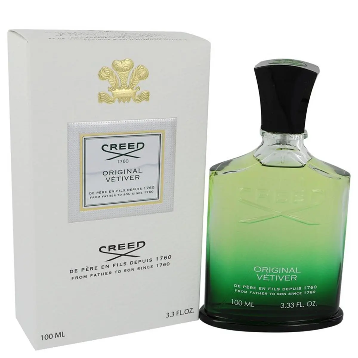 Creed Original Vetiver Millesime Men's Eau de Parfum - 3.3 fl oz Liquid Scented Fragrance, Long-Lasting Blend of Bergamot, Ginger, Citrus, Ambergris, Musk