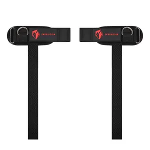 EKKOVISION Lifting Wrist Straps 1 Pair Breathable Padded Wrist Support D-Ring Adjustable Weightlifting Straps For Deadlift Pull Up Crossfit Stabilize Wrist Reduce Forearm Fatigue Gym Gear Men Women
