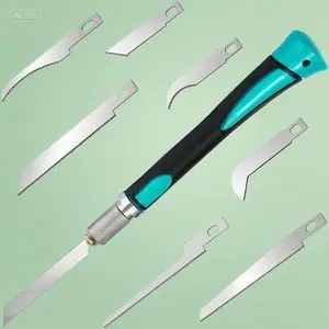 DIY Mini Razor Saw Kit with 14PCS Blades, Precision Modeling Knife for Handcrafted Projects, Fine Cutting Tool for Woodworking, Reusable Hacksaw Set, Craft Saw for DIY Models and Detailed Work soft grip repair  tools