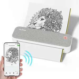 New A4 Inkless Printer Thermal Portable Printer Supports 8 26 X11 69 American Letter Mini Printer Inkless Mobile Travel Printer Compatible With Android Ios Prints   Tattoo Paper - Office & School Supplies Advertising printing and drawing equipment