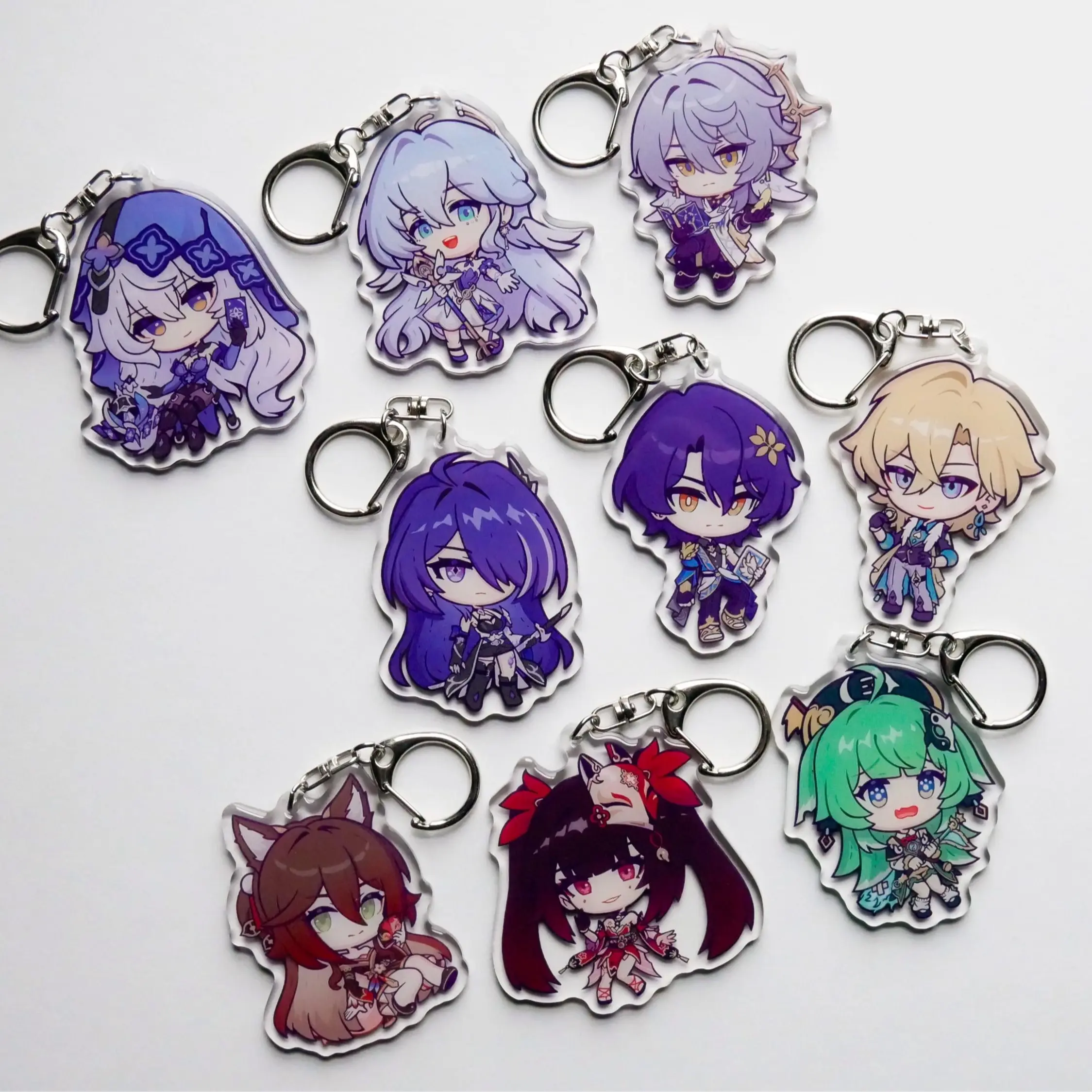 Honkai Star Rail Acrylic Keychains! Cute Kawaii Bag Charm, Key Accessory, Gift for Fans, Collectible Character Charm, for Bags, Keys, Backpacks, Cute Decor, Gift Idea