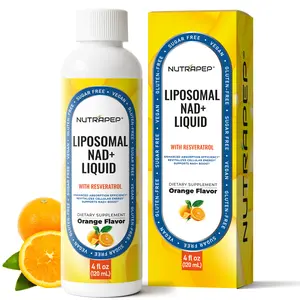 NutraPep NAD+ Liquid Supplement - Liposomal NAD+ Boost for Healthy Aging Longevity & Cellular Energy - Nicotinamide & Resveratrol Complex for Brain & Mitochondrial Support