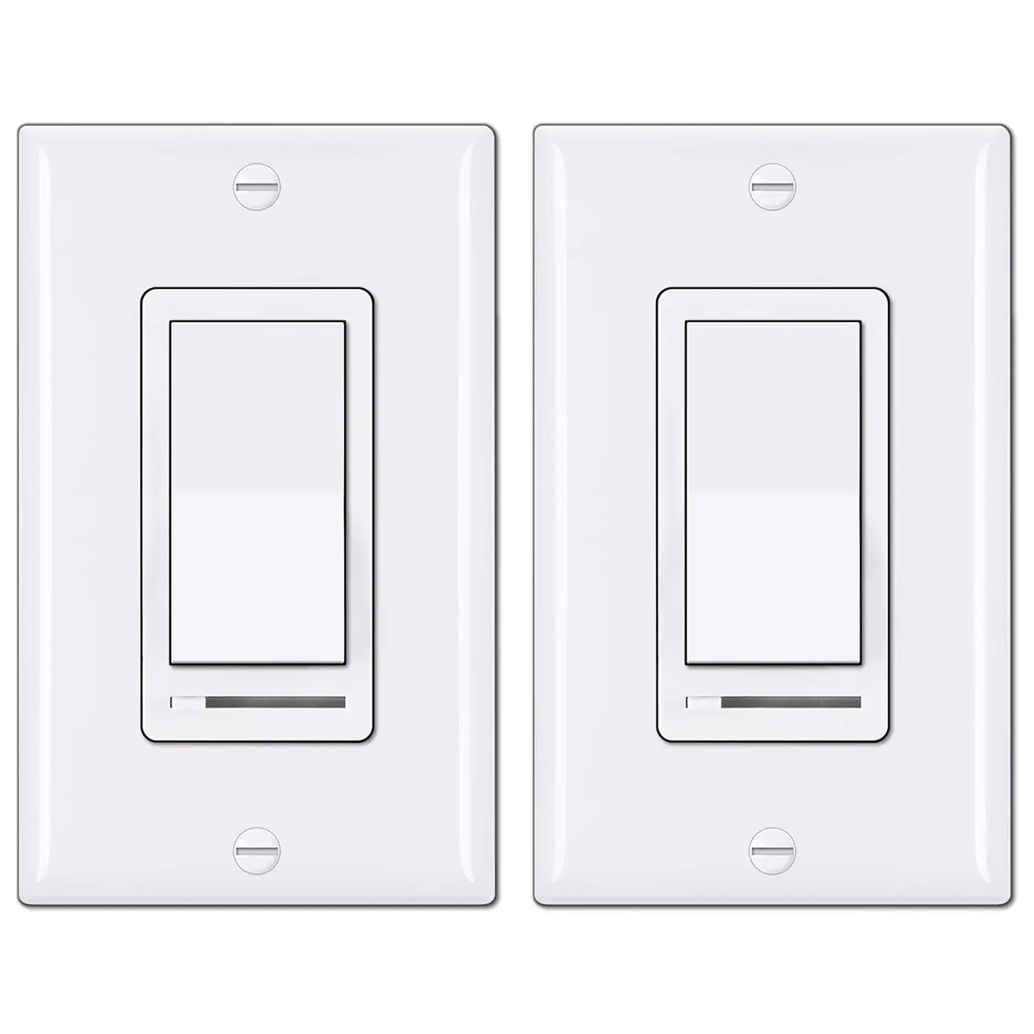 3-Way Decorative Dimmer Switch 120V/277V — Compatible with LED & Incandescent, Wall Plate Included