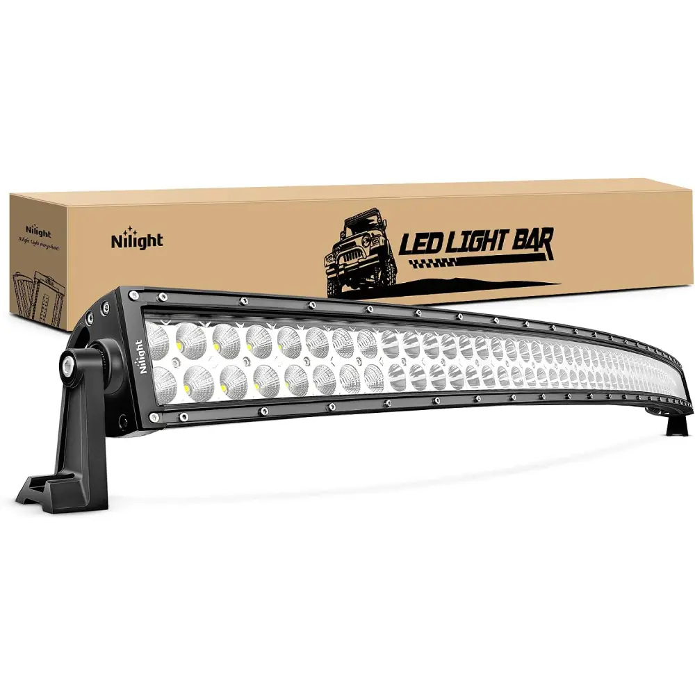 Nilight 52in 300W Curved Spot-Flood Combo LED Light Bar for Trucks, Jeeps, Offroad Vehicles & Automotive Work Use, Light Bar Car, Offroad Lights