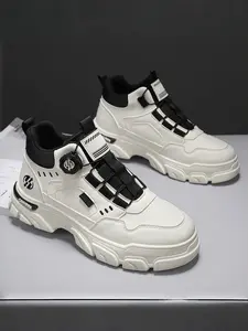 Breathable High-Top Casual Sneakers, Striped Design, Rubber Sole, Textile Upper, Above Ankle Fit, Spring & Fall Season, Sports Shoes