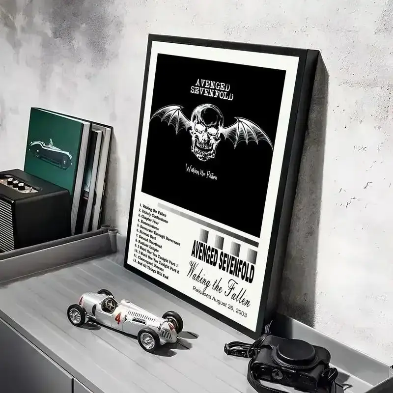 [NO FRAME] Band A_Avenged S_Sevenfold Album Poster Artwork HD Waterproof Art Sticker | Fade-Resistant, Long-Lasting Decorative Poster for Home, Office, Living Room, Bar | Multiple Sizes, High Definition, Easy to Apply & Clean