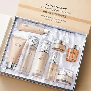 Luvjoi Glutathione Radiance 8-Piece Skincare Set, Brightening Kit, Tightening Moisturizing, Sensitive Skin, Valentine's Day Mother's Day Gift Box