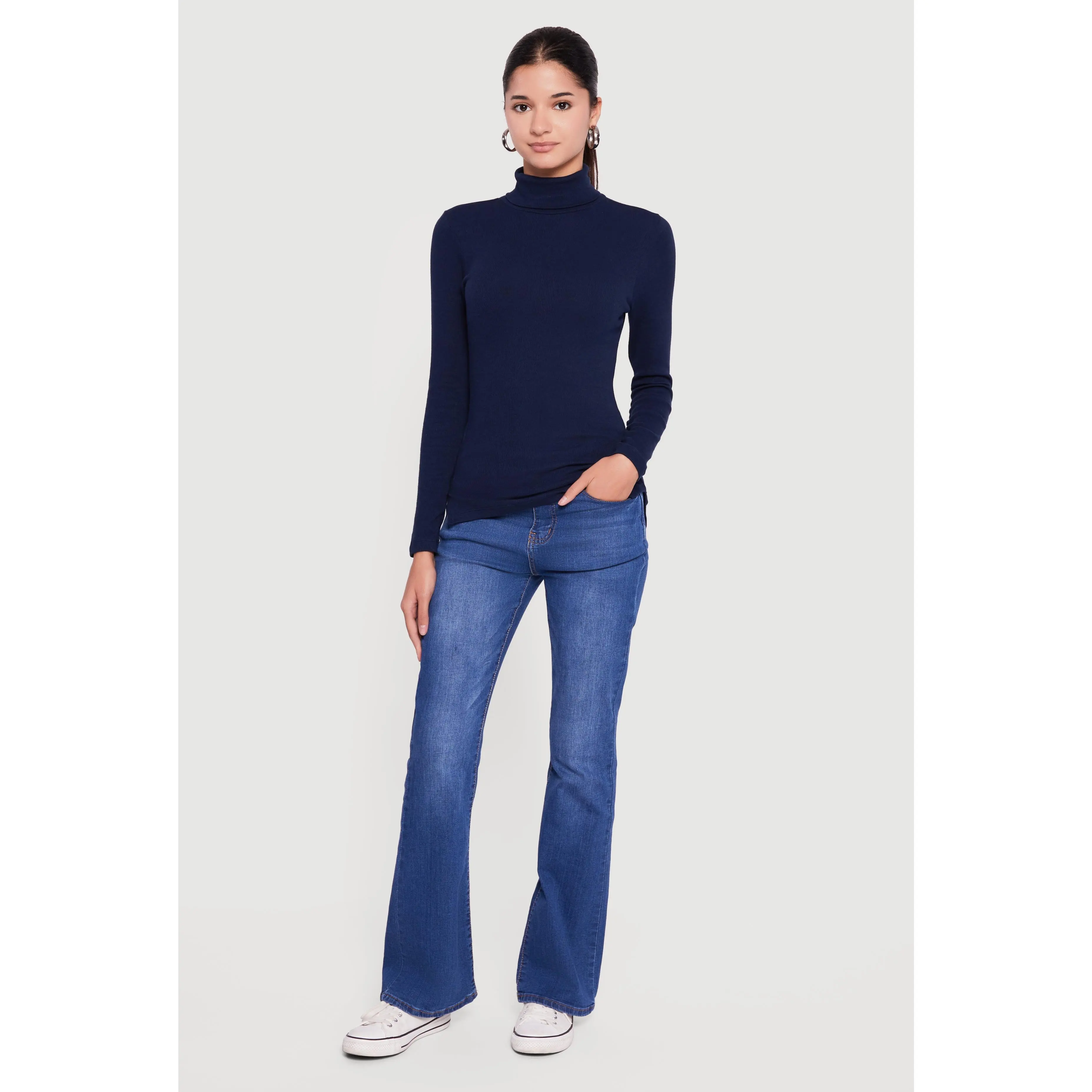 Basic Turtleneck Long Sleeve Top
