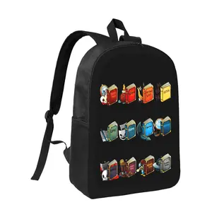 Book-Themed Print School Backpack - Large Capacity Lightweight Bookbag with Adjustable Padded Shoulder Straps, Durable Zipper Closure & Book Lover Design for Teens, Students, Boys & Girls - Casual School, Travel Backpack, for Teenager