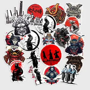 Sticker Pack 20 Japanese Samurai Character Sticker, Traditional Warrior Art Decal