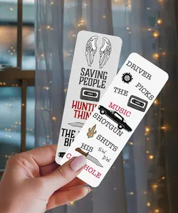 Supernatural Inspired Dual-Sided Matte Cardstock Bookmark Adhesive Stickers