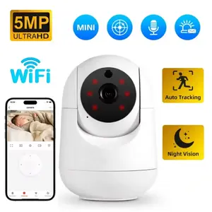 360° Smart Home Security Camera AI Detection Night Vision Automatic Tracking 3.0MP HD Surveillance Baby Monitor with Two-Way Audio PTZ Rotation 2.4G WiFi Connection - Cctv office color car astronaut