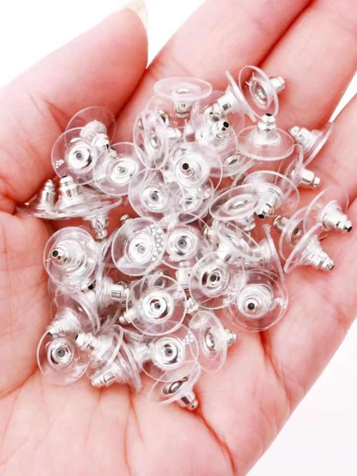 Round Shaped Earring Accessories, Metal Earring Accessories, Earring Accessories for Women & Girls, Diy Jewelry Accessories