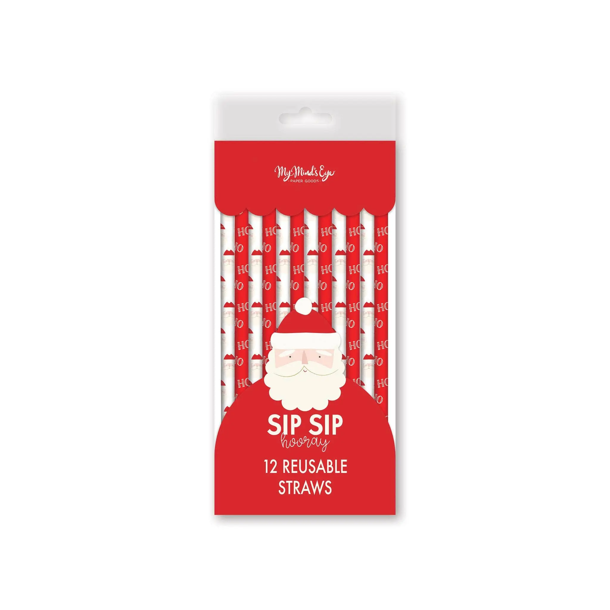 “Believe” Santa Reusable Straw Set - Perfect for Christmas Parties