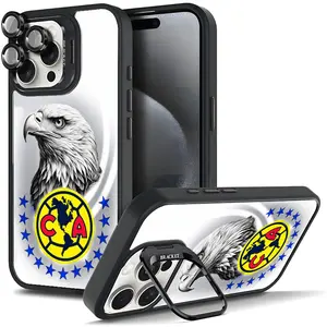 Club América Case | Slim Shockproof Cover with Team Art For Samsung iphone 17/AIR 16 15 14 13 12 11 PRO PLUS MAX COOL Fashionable Tough Magnetic Durable Metal lens frame Film Bracket Stand Gift Full Protection Camera Holder Phone Cases Cover 11X-L0697
