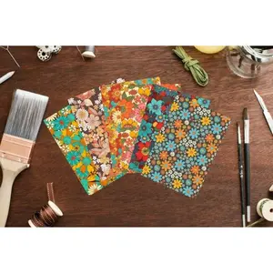 Polymer Clay Retro Floral Clay Transfer Paper, Retro Floral Pattern  inspired by Groovy and Boho, Floral Transfer Paper Set Bundle