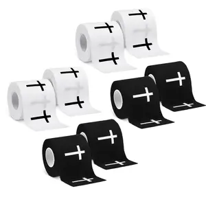 Christian Athletic Tapes Religious Sport Tape with Cross White Black Bible Verse Wrist Tapes Cross Athletic Wrist Tape for Sports Gymnastics Tennis Boxing Athlete First Aid Injury Wrap, 2inx23ft