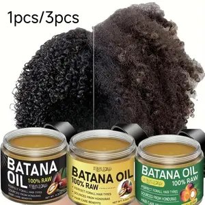 Originating from Honduras, 120 g Batana Oil Triple-Action Hair Therapy Three-Step Set: Pre-Wash Essence for Deep Nourishment + Shower Hair Mask for Repair + Leave-In Lotion for Long-Lasting Moisture, for Severely Dry Hair and Thicker Looking Hair