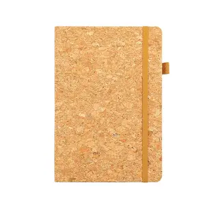 3 Cork Cover Notebooks+2 The PU Leather Journal（Send random color：blue red white brown purple green pin black grey）