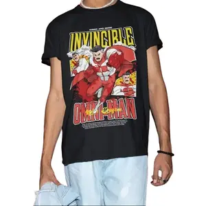 Invincible Omni-Man Unisex Graphic Tee – Men’s & Women’s Summer Cotton T-Shirt, Casual Short Sleeve Crew Neck, Trendy Streetwear, Soft Comfortable Fit, Everyday Fashion Top, Anime Fan Apparel