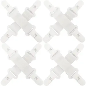 4Pcs Bed Sheet Detangler Reduces Laundry Tangles,Keep Bed Sheets/Duvet Covers/Blankets from Tangling,Twisting, and Balling in Washer and Dryer, Saves Time and No Damage to Fabric