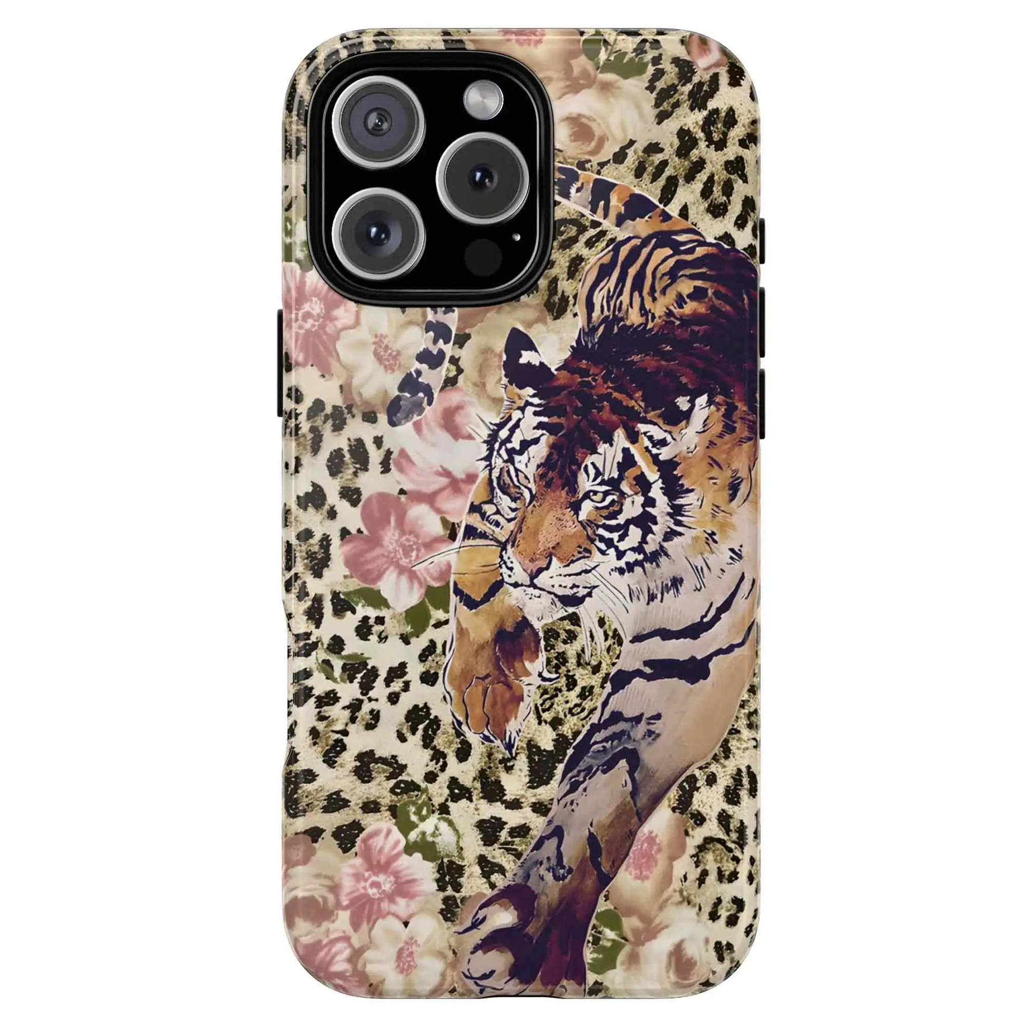 Bold Oriental Tiger Peony Floral Multi Design Phone Cover for iPhone 17 16 15 14 13 12 11 Pro Max Samsung S26 S25 S24 S23 S22 Ultra, Raised Camera Protector, Cute iPhone 17 Pro Max Cases Girls, Unique Cultural Gift For Her Men's Cool Gadgets